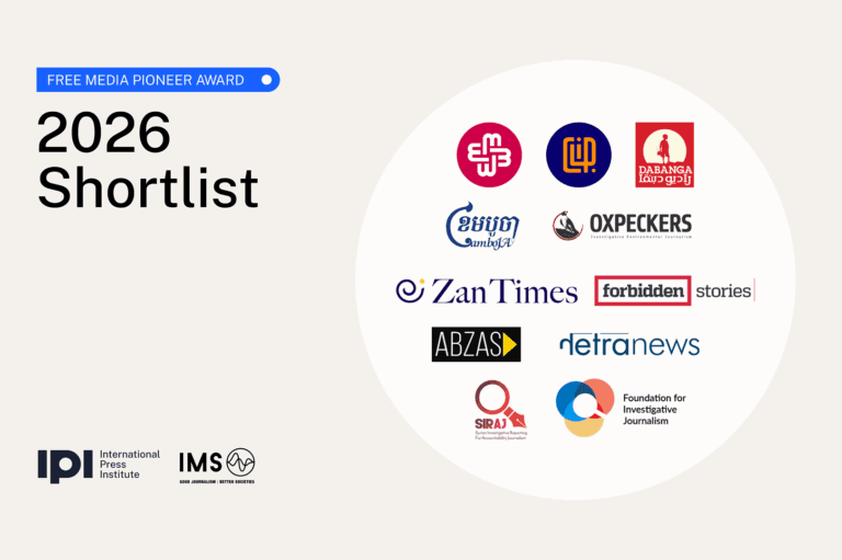 CamboJA is among 11 media organizations shortlisted for the 2026 IPI-IMS Free Media Pioneer Award. (IPI-IMS)