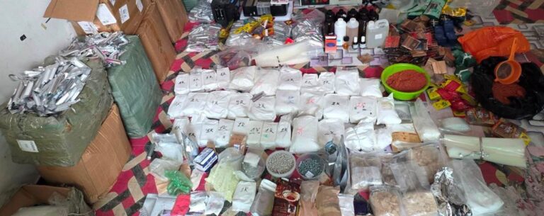 Cambodian and U.S. authorities seized drug laboratories, more than a ton of precursor chemicals and illegal drugs in a joint operation targeting a network linked to Mexico's Sinaloa Cartel. Aug. 20, 2026. (U.S. Embassy in Phnom Penh/X)