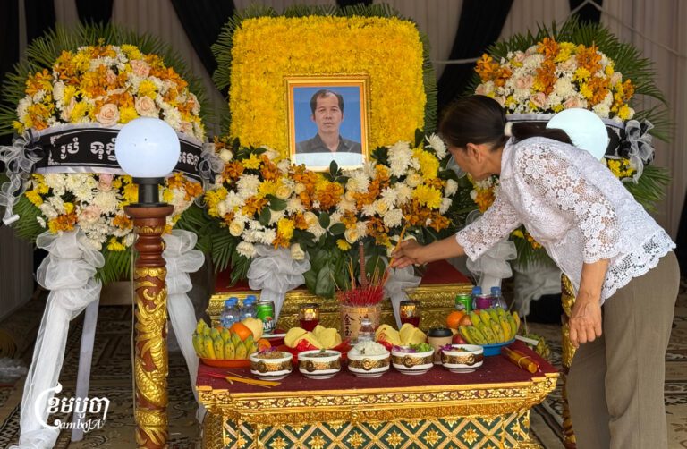 A funeral ceremony for a civilian, who died during the renewed attacks, takes place in a pagoda in Phnom Penh on December 10, 2025. (CamboJA/ Pring Samrang)